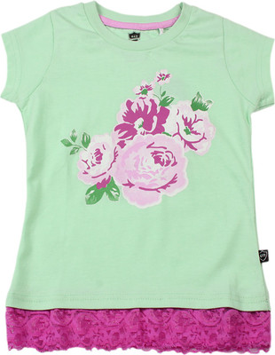 

612 League Girls Casual Cotton Top(Green, S green
