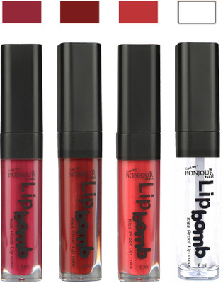 

Bonjour Paris Matte Lipstick(Wine-Brown-Irresistble Pink-Top Coat, 24 ml)