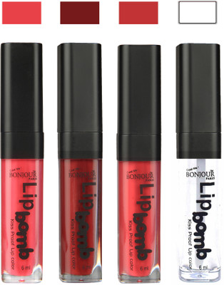 

Bonjour Paris Matte Lipstick(Peach-Brown-Irresistble Pink-Top Coat, 24 ml)