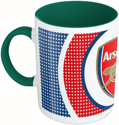 

MiiCreations Printed Two Tone Green And White Arsenal Ceramic Mug(325 ml)