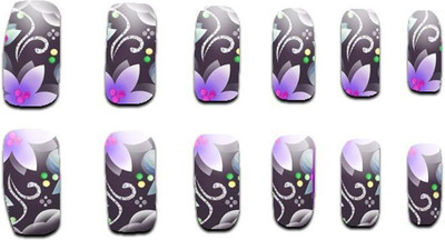 

Showy Designer Artificial Nails #SAND0007 (30Nos total)(Vilot::Grey)