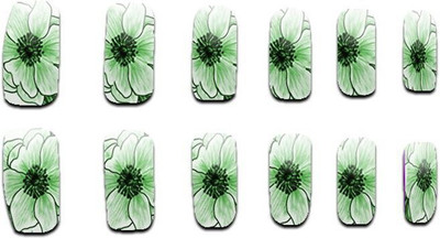 

Showy Designer Artificial Nails #SAND0005 (30Nos total)(Green)