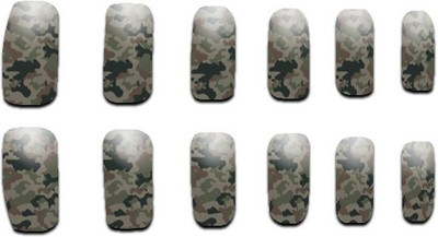 

Showy Designer Artificial Nails #SAND0004 (30Nos total)(Brown)
