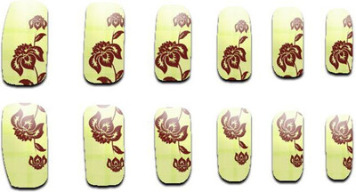 

Showy Designer Artificial Nails #SAND0002 (30Nos total)(Brown)