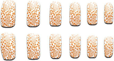 

Showy Designer Artificial Nails #SAND0010 (30Nos total)(Orange)