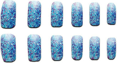 

Showy Designer Artificial Nails #SAND0009 (30Nos total)(Blue)