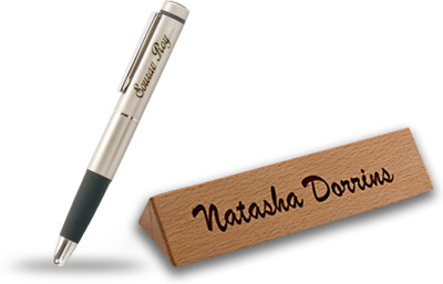 

Presto Best Gift For Your Teacher Brother Sister Friends Name Engraved wooden Box and Ball Pen(Pack of 2)