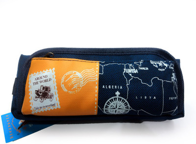 

Maurya Pustak Bhawan Map Blue Graphics Art Fabric Pencil Box(Set of 1, Multicolor)