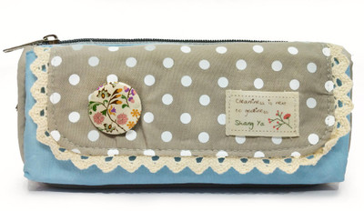 

Maurya Pustak Bhawan Shang Ya Blue Polka Art Fabric Pencil Box(Set of 1, Multicolor)