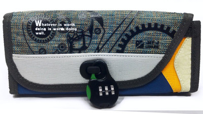 

Maurya Pustak Bhawan Jay Lock Blue Plain Art Fabric Pencil Box(Set of 1, Multicolor)