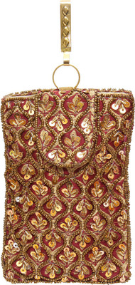 

Bagaholics Waist Clip Mobile Pouch Mobile Pouch(Red, Gold), Gold;red