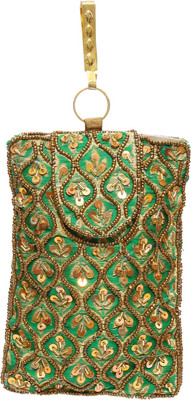 

Bagaholics Waist Clip Mobile Pouch Mobile Pouch(Green, Gold), Gold;green