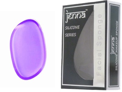 Jenna Silicone Makeup Sponge - Beauty Sponge for Makeup, Concealer and Foundation – Make Up Applicator for Cosmetic Blending (Purple Leaf)