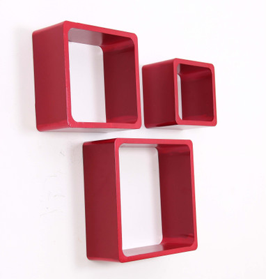 

Make Home Happy Happy-ws-7 MDF Wall Shelf(Number of Shelves - 3, Red)