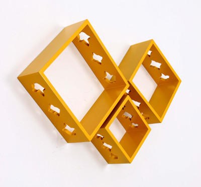 

Make Home Happy Happy-ws-12 MDF Wall Shelf(Number of Shelves - 3, Yellow)