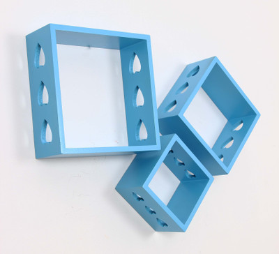 

Make Home Happy Happy-ws-2 MDF Wall Shelf(Number of Shelves - 3, Blue)