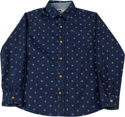 

Flying Machine Boys Solid Casual Shirt, Dark blue