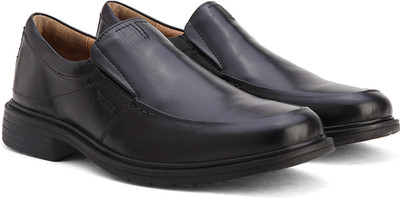 

Woods Genuine Leather by Woodland Slip On Shoes For Men(Black