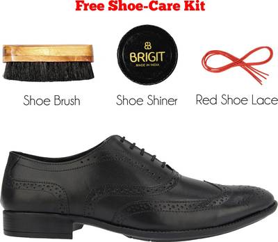 Brigit Brogue Shoes Brown Lace Up