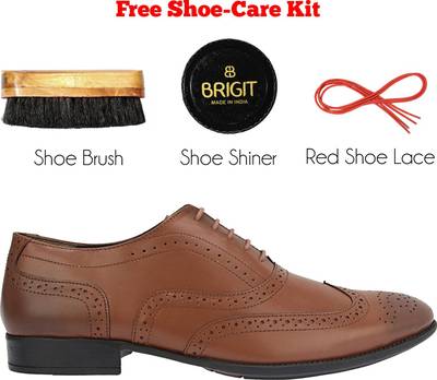 Brigit Brogue Shoes Brown Lace Up