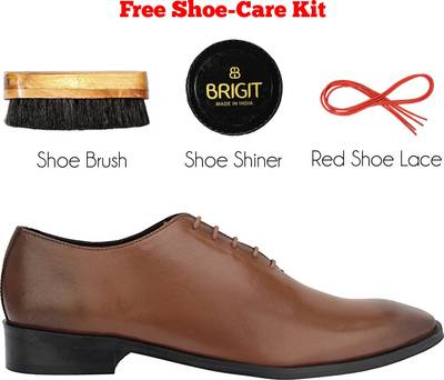 Brigit Corporate Shoe Tan Brown Lace Up