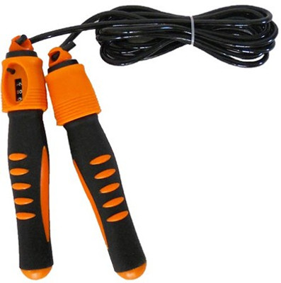 

Gadget Hero's Antislip Rubber Grip Rope Counter Freestyle Skipping Rope(Orange, Length: 267 cm)