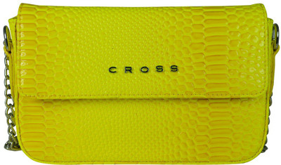 

Cross Women Yellow PU Sling Bag