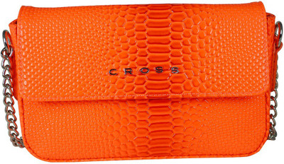 

Cross Women Orange PU Sling Bag