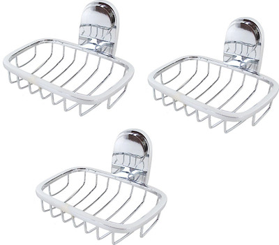

royaL indian craft royaL indian craft Heavy Duty Stainless Steel (Pack of 3) Basket Soap case(Silver, Stainless Steel)