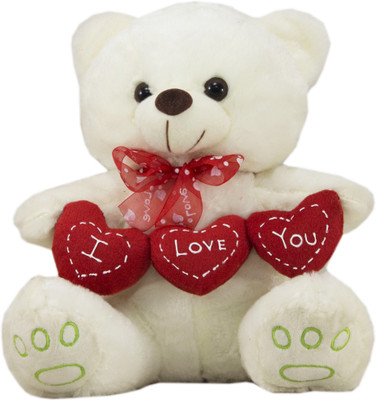 

Tickles Romantic Loving Teddy with I love You Heart - 25 cm(Multicolor)