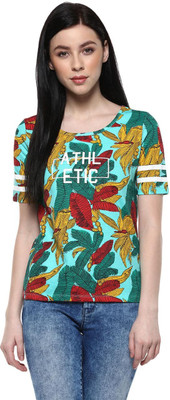 Ajile by Pantaloons Printed Women Round Neck Multicolor T-Shirt Flipkart