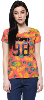 Ajile by Pantaloons Printed Women Round Neck Multicolor T-Shirt Flipkart