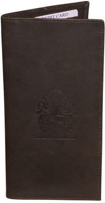 

Kan Hunter Leather Long Wallet/Document Holder for Men & Women(Brown)