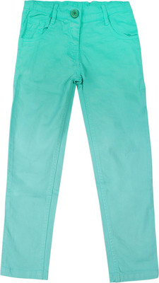

612 League Regular Fit Girls Green Trousers, Vivid green