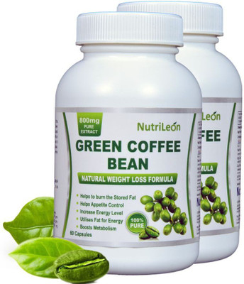 

NutriLeon Green Coffee Bean extract 800 mg 60 capsules (Pack of 2)(60 No)