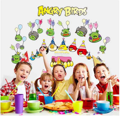 

Oren Empower Glow In Dark - Angry Birds Creative Wall Stickers(75 cm X cm 120, Multicolor)
