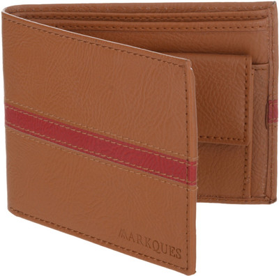 

MARKQUES Men Tan Artificial Leather Wallet(3 Card Slots), Tan-04