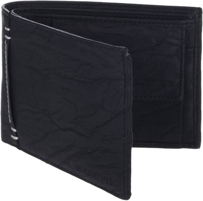 

MARKQUES Men Black Artificial Leather Wallet(4 Card Slots), Black-01