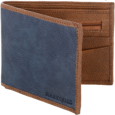 

MARKQUES Men Blue Artificial Leather Wallet(8 Card Slots), Blue-05
