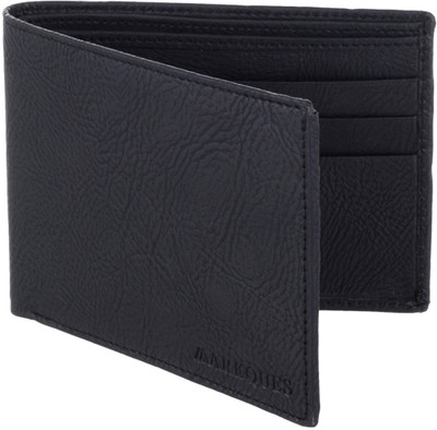 

MARKQUES Men Black Artificial Leather Wallet(6 Card Slots), Black-01