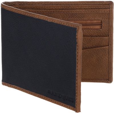 

MARKQUES Men Black Artificial Leather Wallet(8 Card Slots), Black-01