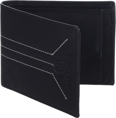 

MARKQUES Men Black Artificial Leather Wallet(3 Card Slots), Black-01