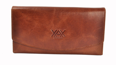 

XAX Women Casual Brown Genuine Leather Wallet(11 Card Slots), Dark tan