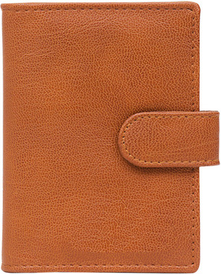 Allure Design Men Tan Artificial Leather Card Holder(10 Card Slots)