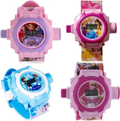 Shanti Enterprises Combo Frozen, Princess, Barbie and Sofia 24 Images Projector Watch Digital Watch  - For Girls   Watches  (Shanti Enterprises)