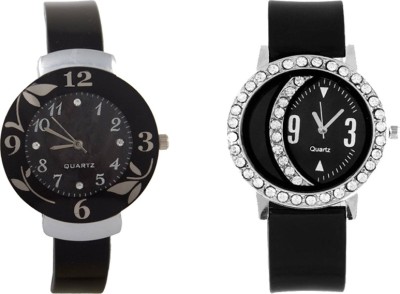 CM Beautiful Stylish Black Dial Rich Look Fancy Latest Collection Combo of 2 Stylish Pattern Corporate Imperial Analog Watch  - For Women   Watches  (CM)