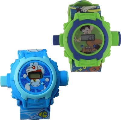 Shanti Enterprises Combo Chota Bheem and Doraemon 24 Images Projector Watch Digital Watch  - For Boys   Watches  (Shanti Enterprises)