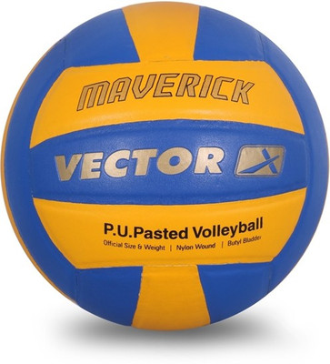 Vector X Maverick-18P Volleyball - Size: (Pack of 1, Blue, Yellow
