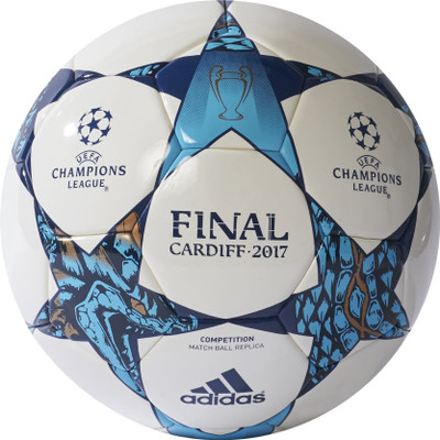 

ADIDAS Final Cardiff 2017 COMP - Champions League Football - Size: (Pack of 1, Multicolor, White/mysblu/cyan