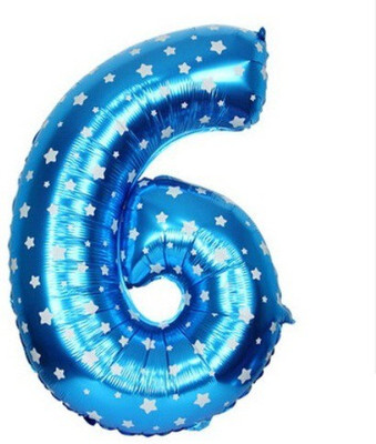 

ROCK THE PARTY Printed BLUE 6 Balloon(Blue, Pack of 1)